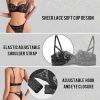 Sexy Floral Lace Lingerie for Women Sheer Bra and Panty Set with Underwire Soft Lace Push Up Lingerie Set